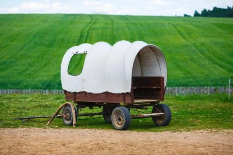 Old covered wagon Stock Photos