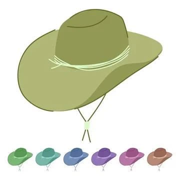 Old cowboy hat vector cartoon graphic Stock Illustration