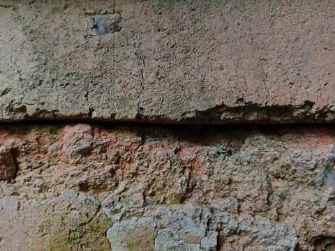 Old Cracked Brick Wall Texture Close Up Stock Photos