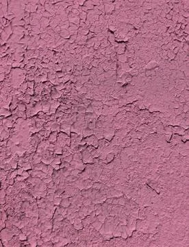 Old cracked paint background. Abstract natural grunge pink paint wall texture Stock Photos