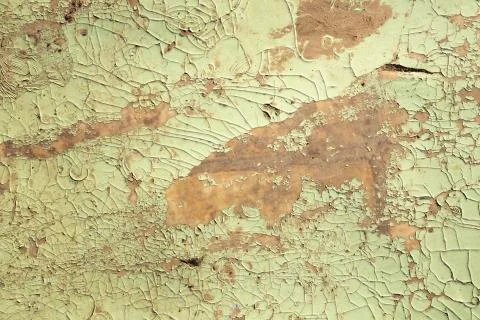 Old cracked paint pattern on wall. Stock Photos
