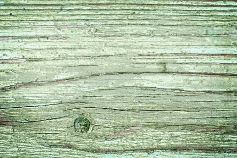 Old cracked painted texture. rusty green wood. Stock Photos