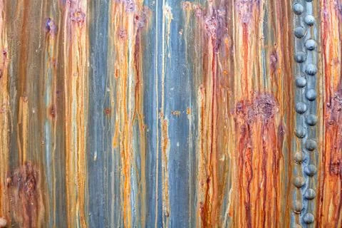 Old cracked rusty paint  background texture close-up Stock Photos