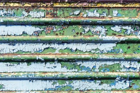Old cracked rusty paint  background texture close-up Stock Photos