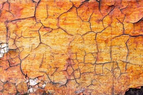 Old cracked rusty paint  background texture close-up Foto stock