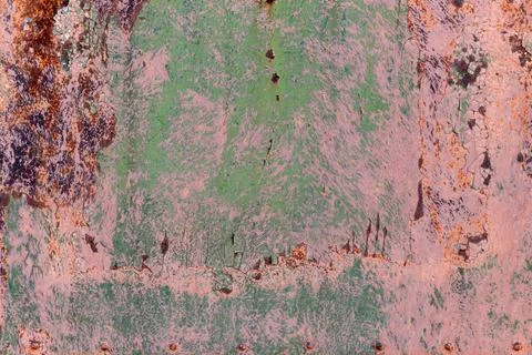 Old cracked rusty paint  background texture close-up Stock Photos