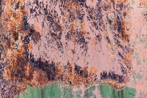 Old cracked rusty paint  background texture close-up Foto stock