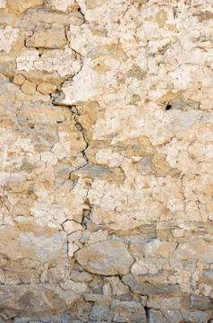 Old Cracked Stone Wall Stock Photos