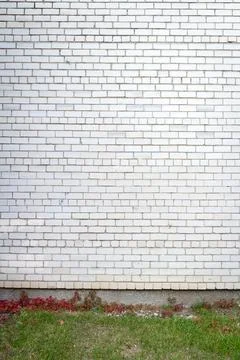 Old cracked white brick wall Stock Photos