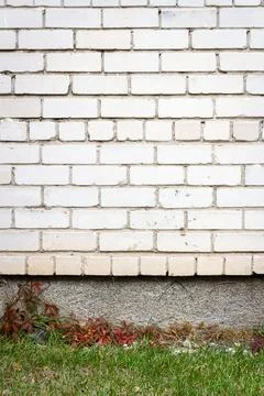 Old cracked white brick wall Stock Photos