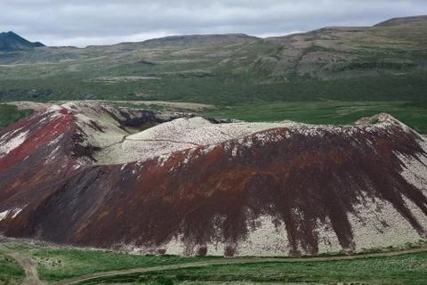 The old crater of the volcano Stock Photos
