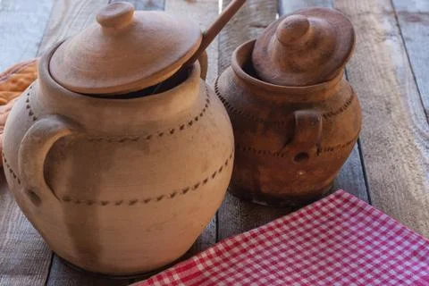 Old crocks Foto stock