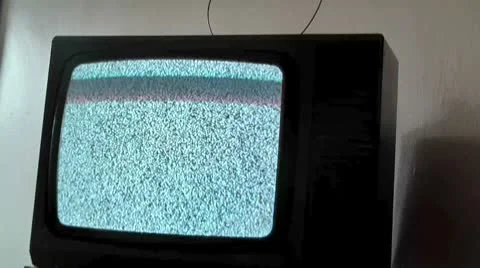Old crt tv, analogue television 2 Stock Footage