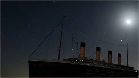 Old cruise ship Stock Illustration