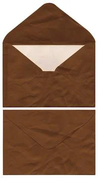 Old crumpled envelope design element Stock Photos