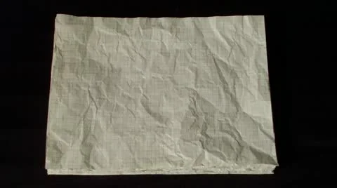 Old crumpled paper animation - stop motion Video stock 20543769