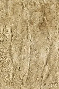 Old crumpled paper texture background, yellow design Stock Photos
