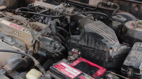 Old CU Engine car Stock Footage 58193125