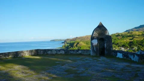 Old cultural building on cliffside Video stock 168484776