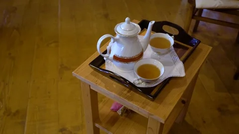 An old cup of tea   Stock Footage 111023621
