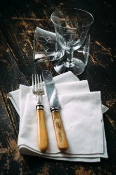 Old cutlery Stock Photos