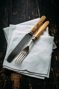 Old cutlery Stock Photos
