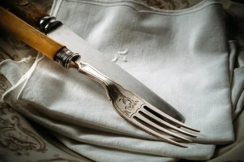 Old cutlery Stock Photos