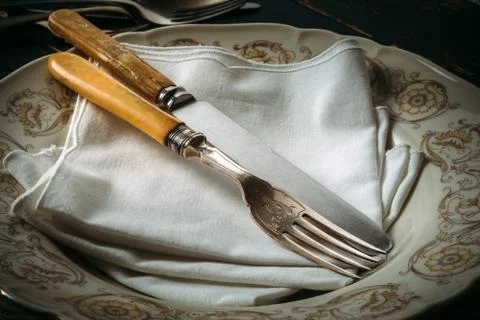 Old cutlery Stock Photos