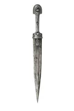 Old dagger isolated on white Stock Photos