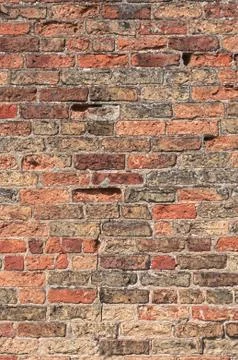 Old Damaged Brick Wall Stock Photos