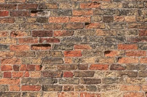 Old Damaged Brick Wall Stock Photos