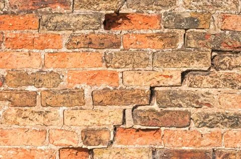 Old Damaged Brick Wall Stock Photos