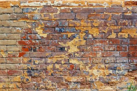 Old damaged brick wall. Stock-Fotos