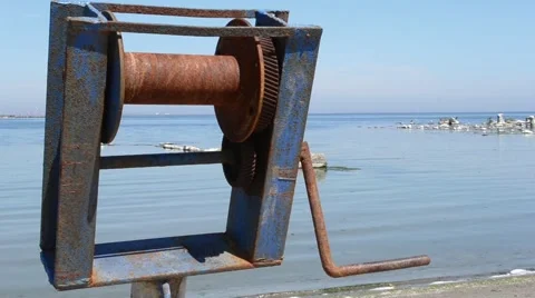 Old Damaged Crank Stock Footage 46120951