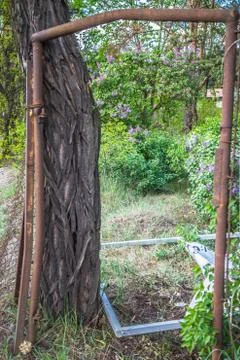 Old damaged gate Stock Photos