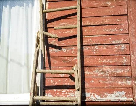 Old damaged ladder 写真素材