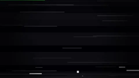 Old damaged VCR overlay effect with digital glitches and static noise on blac Stock Footage 345655606