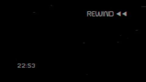 A old damaged VCR playing Stock-Footage 280785398