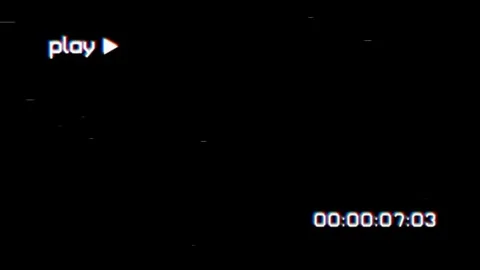 A old damaged VCR playing Stock Footage 280785658