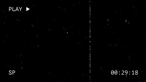 Old Damaged VHS Tape Playing Glitch Interface Overlay with Static Noise, Ta.. Stock Footage 332636140