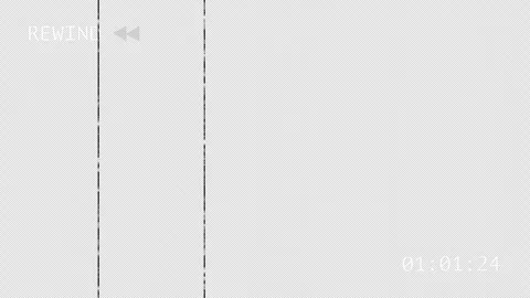 Old Damaged VHS Tape Rewind Glitch Interface Overlay with Alpha Channel, St.. Stock Footage 332636317