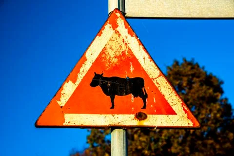 Old danger sign Stock Photos