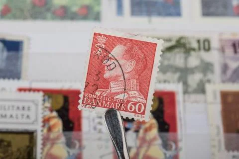 Old  Danish stamp Stock Photos