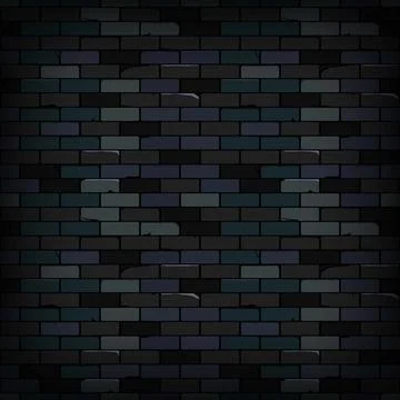 Old dark brick wall texture background. Stock Illustration