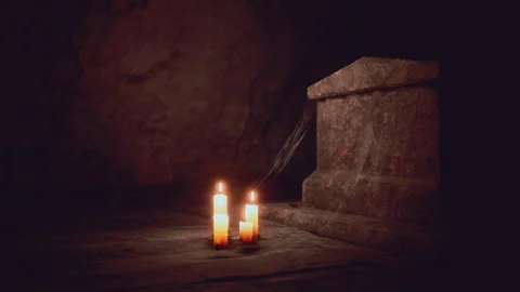 Old dark stone underground Catacombs Vídeo Stock 159278115