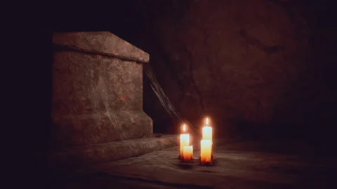 Old dark stone underground Catacombs Видео 160748393