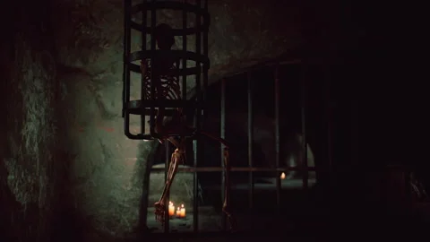 Old dark stone underground Catacombs Видео 161121036