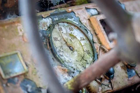 Old dashboard Stock Photos