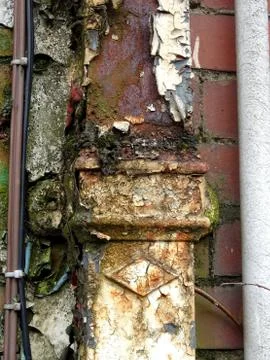 Old Decaying Drainpipe Stock Photos