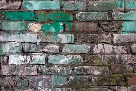 Old defense wall colour bricks Stock Photos